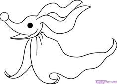 an image of a cartoon character with long hair in the shape of a ghost face