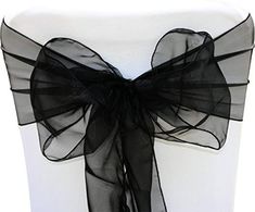 black organ chair sash with bow