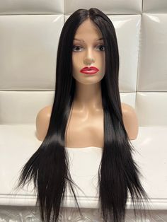 * Lace Front Wig * DARK BROWN  * Extra Long Straight Hair * Deep Part: 4 inches * Baby Hair (along hairline) * Glueless Style * Natural Sleek Hair Texture * 100% Synthetic Fiber * Heat Resistant: 350F ** Actual product color may vary from the images shown. Every monitor or mobile display has a different capability to display colors, and every individual may see these colors differently. In addition, lighting conditions at the time the photo was taken can also affect an image's color. Also, wigs/ Brown Lace Front Wig, Brown Lace Front, Sleek Hair, Mobile Display, Hair Texture, Sleek Hairstyles, Long Straight Hair, Synthetic Lace Front Wigs, Lace Front Wig