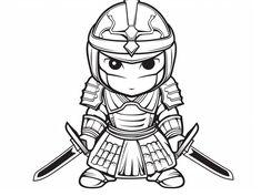 illustration of Discover samurai history through coloring Chibi Knight, Samurai History, Creative Lifestyle, Swords