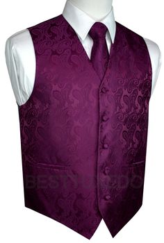 a purple vest and tie are on display for $ 22 98 at ebay com