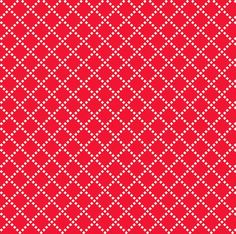 a red background with white dots and lines