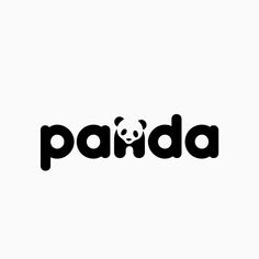 the panda logo is black and white