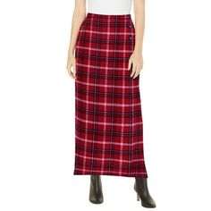 Jessica London Women's Plus Size Side-Button Wool Skirt Wool Faux Wrap Plaid Maxi Skirt.Pencil in your look for the week! This side-button plaid skirt is the perfect piece addition to your wardrobe. Pair it with a turtleneck blouse & a blazer to complete your 9-to-5 look. Faux wrap silhouette3 non-functional button closuresBack elasticSide zip39" lengthWool blendDry clean, imported. About the brand: Style To Live By. Jessica London specializes in head-to-toe womens plus size clothing outfitting that works for youwork days, special days, every day. Our classic designs come in plus sizes for women and offer easy, day-to-night versatility. Our professional collection keeps pace with your busy life. Plus, the most covetable accessories allow you to spin your look into something totally unique. Womens Plus Size Clothing, Plaid Maxi Skirt, Turtleneck Blouse, Long Jean Skirt, Faux Leather Midi Skirt, Skirt Wool, Skirt Pencil, Knit Maxi Skirt, Plaid Outfits