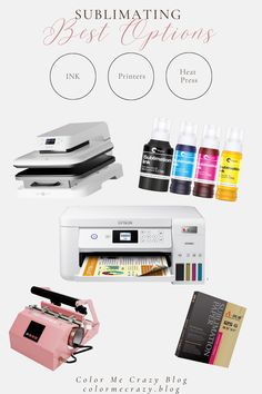 an image of a printer and other items that are being used to make art supplies