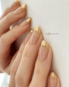 Smink Inspiration, Elegant Nails, Manicure Y Pedicure, Lucky Girl, Gold Nails, Wedding Nails, Trendy Nails, Potpourri