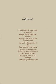 an image of a poem written by taylor rauff on the cover of their album, they told all of my eyes