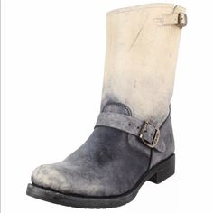 Nwot Frye Boots Let Me Know If You Have Any Questions! A Gray Rubber Sole Boots For Fall, Gray Boots With Rubber Sole For Fall, Gray Leather-sole Boots For Fall, Western Gray Leather Boots, Frye Veronica Short, Short Ombre, Frye Veronica, Frye Boots, Beautiful Boots