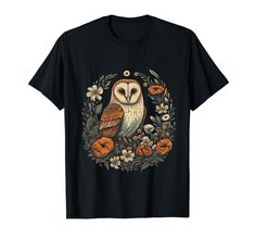 PRICES MAY VARY. Cute Cottagecore Aesthetic Floral Owl For Girls & Women - Perfect for those who love the rustic charm of the cottagecore aesthetic. Lightweight, Classic fit, Double-needle sleeve and bottom hem Cottagecore Short Sleeve T-shirt For Fall, Owl Clothes, Cute Cottagecore, Aesthetic Floral, Owl T Shirt, Cottagecore Aesthetic, Cute Owl, Women T Shirt, Rustic Charm