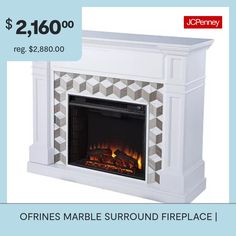 a white fireplace with the price $ 2, 480 00