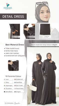 an advertisement for the latest collection of muslim clothing, including hijabs and head coverings