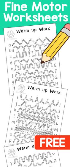 the free printable worksheet for fine motor worksheets