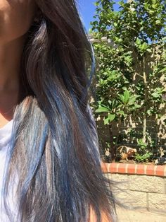 Bratz Movie 2007, Blue Hair Underneath, Blue Hair Streaks, Blue Brown Hair, Bratz Movie, Best Haircuts For Women, Blue Hair Highlights, Pelo Cafe, How To Have Style