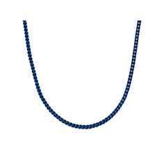 Add a cool pop of color to your style with this blue acrylic-coated stainless steel chain necklace. Add a cool pop of color to your style with this blue acrylic-coated stainless steel chain necklace. FEATURES Chain length: 22 in. Chain type: franco Chain width: 5 mm Total weight: 55 grams Clasp: lobster-claw Metal: stainless steel Finish: polished Packaging: boxed Size: 22". Gender: male. Age Group: adult. Blue Cable Chain Necklace As Gift, Blue Silver Chain Necklace As Gift, Trendy Blue Chain Necklace Gift, Trendy Blue Chain Necklace For Gift, Blue Link Necklace For Gift, Blue Adjustable Chain Necklace As Gift, Blue Stainless Steel Necklace With Adjustable Chain, Blue Stainless Steel Chain Jewelry, Cool Pops