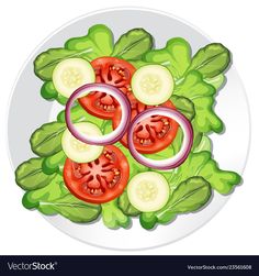 a salad with tomatoes and onions on a white plate eps109684