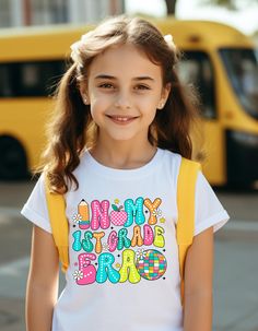 Step into the new school year in style with our exclusive "In My Back to School Era" custom shirts. Perfect for students of all ages, these shirts are designed to make a statement and showcase your unique back-to-school spirit. Embrace the nostalgia of bygone eras while sporting a modern twist with these trendy and personalized back-to-school shirts. Crafted with high-quality materials and attention to detail, these shirts are not just clothing but a reflection of your individuality and enthusiasm for the upcoming academic season. Stand out from the crowd and express yourself confidently with our "In My Back to School Era" shirts - the ultimate blend of retro charm and contemporary flair. Get ready to make a stylish entrance back to school with these one-of-a-kind shirts that capture the e Era Shirts, Kind Shirts, Kids Tee Shirts, School Tees, 1st Day Of School, Back To, The New School, New School Year, Back To School Gifts