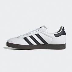 Adidas Gazelle Leather Shoes 'White/Black' - IH2218 Expeditedship | eBay Adidas Gazelle, Black Sneakers, Shoes White, Leather Shoes, White Black, White And Black, Adidas, Sneakers, Leather