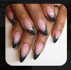 Black Glitter Nails, Black Nails With Glitter, Valentine Nails, Black Nail Designs, Glitter Acrylic, Winter Nail Designs, Glam Nails, Halloween Nail Designs, Nail Designs Glitter