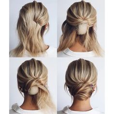 Wedding Hairstyles Tutorial, Hair Upstyles, Bridal Hair Updo, Peinados Fáciles Para Cabello Corto, Penteado Cabelo Curto, Smokey Eyes, Short Hair Updo, Wedding Hair And Makeup, Bridesmaid Hair