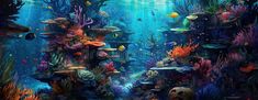 Tropical sea underwater fishes on coral reef. Aquarium oceanarium wildlife colorful marine panorama landscape nature stock photo Mermaid City, Book Imagination, Coral Underwater, Panorama Landscape, Coral Reef Aquarium, Inspiration Pics, Ocean Travel, Sea Underwater, Tropical Sea