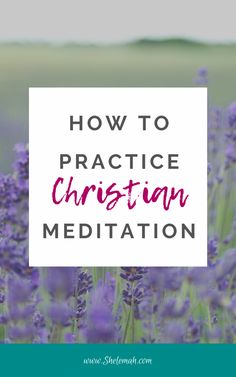 lavender flowers with the words how to practice christian meditation on it in front of them