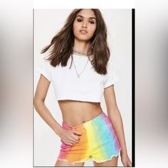 New Missguided High Waist Distressed Rainbow Tie Dye Denim Shorts Cut Off High Waist Distressed Through Out New, Never Worn. Smoke Free Pet Free Home Size Us 4 Uk 8 #Rainbow #Festival Rainbow Festival Denim Shorts Striped Missguided Ibiza Trendy Rainbow Bottoms For Spring, Trendy Rainbow Bottoms For Summer, Trendy Multicolor Denim Shorts, Trendy Multicolor High Waist Jean Shorts, Casual Rainbow Shorts For Spring, Rainbow Short Bottoms For Summer, Rainbow Short Length Bottoms For Summer, Rainbow Colored Summer Shorts, Rainbow Short Length Summer Bottoms