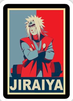 the character jiraiya from naruta with his arms crossed and eyes closed