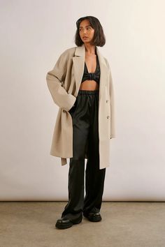 Long Teddy Coat, Drop Shoulder Coat, Checked Coat, Big Shoulders, Maxi Coat, Belted Jacket, Belted Coat, Oversized Coat, Business Outfit