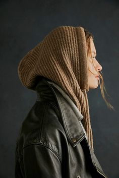 Over My Head Ribbed Balaclava | Free People Winter Hat Outfit, Knit Balaclava, Cute Winter Hats, Hood Hat, Knitted Balaclava, Cold Weather Outfit, Mommy Style, Hooded Scarf, Winter Hats For Women