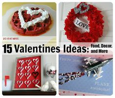 valentine's day crafts and decorations are featured in this collage