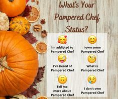 what's your pampered chef status? with pumpkins and oranges