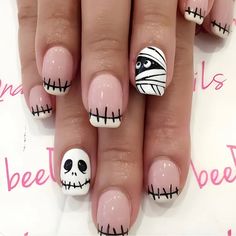 New Includes 24 Nails, Length: Short Square Finish: Glossy Check Out My Closet For More Press Nails Fake Nails White, Halloween Nails Diy, Skull Nails, Halloween Nails Easy, Unghie Nail Art, Halloween Press On Nails, Short Fake Nails, Minx Nails, Colorful Nails