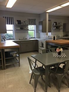 the kitchen is clean and ready to be used for cooking or dining room furniture,