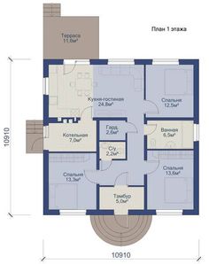 the floor plan for an apartment building