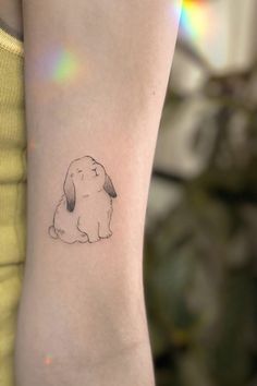 Tattoo idea of ​​a cute bunny. Cute Bunny Tattoo Ideas, Bunny Nose Tattoo, Bunny Flower Tattoo, Bunny Paw Tattoo, Little Bunny Tattoo, Tiny Rabbit Tattoo, Simple Bunny Tattoo