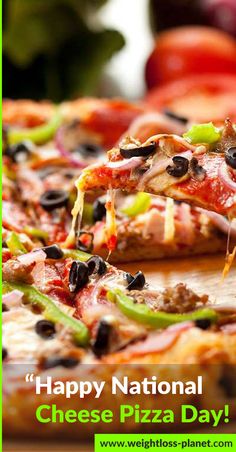 a slice of pizza with various toppings being taken out of the pan on a wooden table