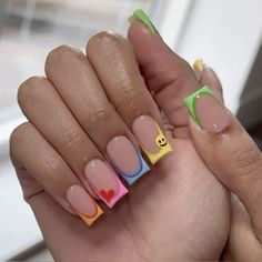 #nails #nailart #nailsofinstagram #naildesign #nailinspiration #nailitdaily #summernails #colorfulnails Short Nails Art Summer 2024, Nails For Trip, Short Nail Designs Summer 2024, Shorties Nails, Overlay Nails, Acrylic Overlay, Simple Gel Nails