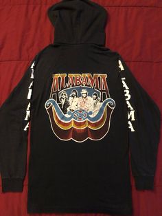 Alabama - Vintage 70s - Classic Country Southern Rock Band Concert Tour Single Stitch Long Sleeve Hoodie T Shirt - Size S   Good preowned condition. There are some very light marks on the front and back. There is a small hole in the front. The hoodie draw string is missing. Normal wear and some fading. Please refer to photos