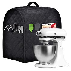 an image of a kitchen aid bag and mixer