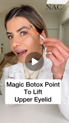 3,675 likes, 83 comments - nacmedspa on February 9, 2024: "#magicbotoxpoint #botoxbrowlift #botoxhoodedeyelids #hoodedeyelids #botox #botoxtraining #drbitafarrell #naturalaestheticscenter". Botox Eye Lift, Botox For Hooded Eyes, Botox For Hooded Eyelids, Botox Placement, Botox Mapping, Botox Eyes, Botox Under Eyes, Diy Botox, Facelift Makeup