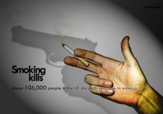 This image is warning the audience that smoking kills and this is an example of logos because it is giving us a statistic of how many people suffer from the consequences of smoking. Ethos Pathos Logos, Advertisement Examples, Awareness Poster, Commercial Ads, Publicidad Creativa, Street Marketing, Creative Ads, Design