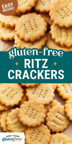 gluten - free ritz crackers with text overlay