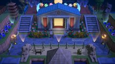 Acnh Museum, Museum Entrance, Nintendo Switch Animal Crossing, City Island, Observation Deck, Forest City, Animal Crossing Villagers, Night At The Museum