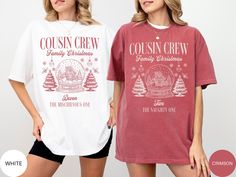 Get cozy with our 🎄 Cousin Crew Christmas Shirts! Perfect for matching with your family, these matching cousin shirts bring holiday cheer to your gatherings. Soft and stylish Comfort Colors tees make the best holiday group shirts for a festive season! 🎅👕 #MatchingFamilyChristmasShirts How To Order: ▸  Select desired size and color from the drop down menu ▸  In the personalization box, type the number of the desired phrase, or type in your custom phrase ▸  Add to cart and repeat for each item Matching Cousin Shirts, Cousin Shirts, Matching Family Christmas Shirts, Cousin Crew, Youth Clothing, Group Shirts, Family Christmas Shirts, Comfort Colors Tee, Comfort Color