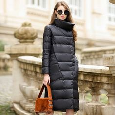 Parka Coat Women, Outerwear Women Winter, Winter Coat Parka, Long Puffer Coat, Duck Down Jacket, Long Puffer, Winter Parka, Winter Outerwear, Real Leather Jacket