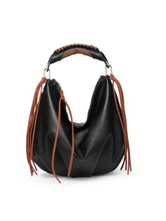 1, Designed with an elegant and playful tassel, this hobo bag is a fashionable choice that adds an extra chic touch to your everyday outfits. 

2,Hobo Style Bag: The casual yet trendy design of the hobo style makes this bag a versatile piece. Wear it with a variety of clothing styles to match your unique fashion sense.

3,Vegan Leather Construction: Made with premium vegan leather, this bag is an ecofriendly choice that doesn't compromise on style or durability.

4,Large Capacity: The bag offers Hobo Bag Outfit, Ruched Bag, Large Hobo Bag, Bottom Design, Hobo Purse, Stylish Handbags, Hobo Style, Clothing Styles, Chain Shoulder Bag