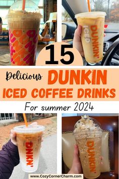 Satisfy your coffee cravings with the Best Dunkin Donuts Iced Coffee selections! Explore these Dunkin Donuts iced coffee order ideas to find your perfect match. Whether you like your coffee strong or with a hint of sweetness, there's a Dunkin Donuts iced coffee order sweet waiting for you. Don't forget to go big with a Dunkin Donuts iced coffee order large for maximum enjoyment. Your ultimate iced coffee adventure starts here! Dunkin Donuts Drinks Caramel, Coffee Order Ideas, Iced Coffee Flavors