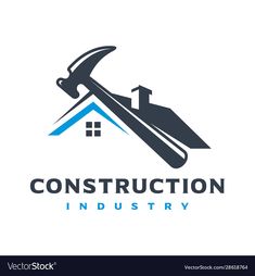 the logo for construction industry with a hammer and wrench on it's head