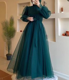 Simple Long Dress, Long Frock Designs, Dress Muslim