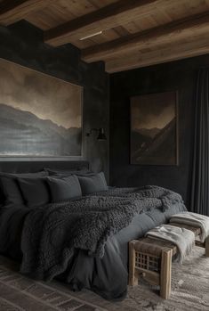 #girlsroom #bedroomideas #dormdecor #bohobedroom #bohochic #homedecortips Rustic Home Decor Bedroom, Dark Moody Bedroom, Moody Bedroom Ideas, Modern Rustic Bedrooms, Industrial Style Bedroom, Rustic Home Decor Ideas, Dream Bedroom Inspiration, Moody Bedroom, Bedroom Minimalist